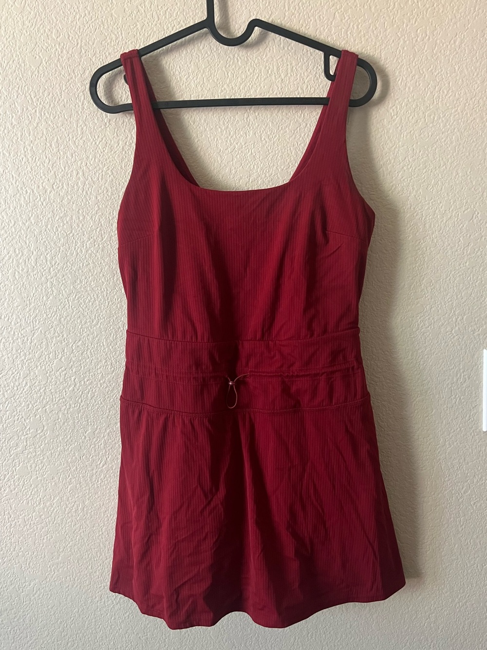 JoyLab Wine Red Scoop-Back Active Tank Dress